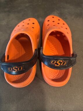 Oklahoma State University Orange Clog Sandals with Back Strap